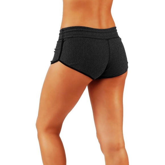 Women's Gray Athletic Shorts - Picture 2 of 6